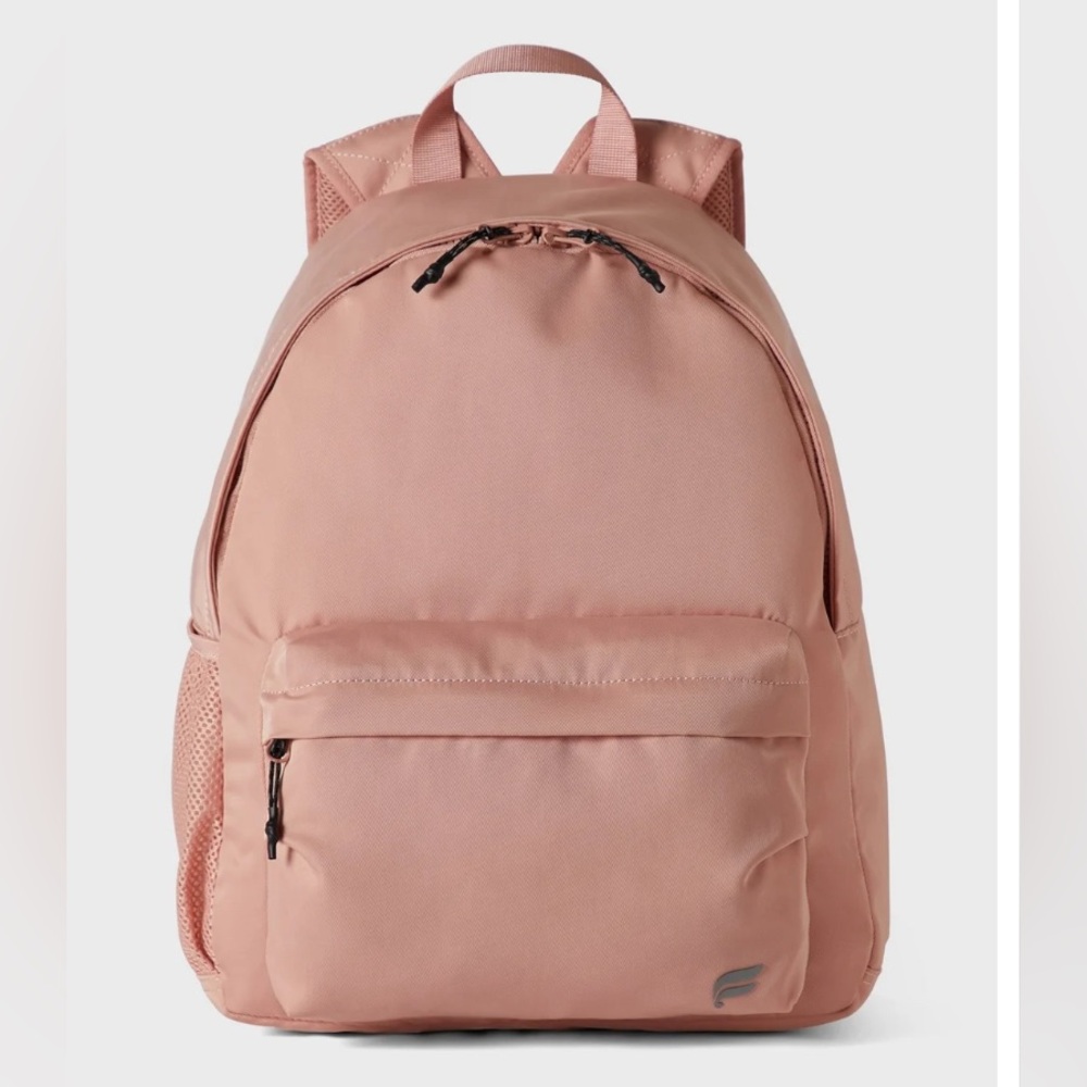 NEW - Pink Backpack with Front Pocket & luggage strap.